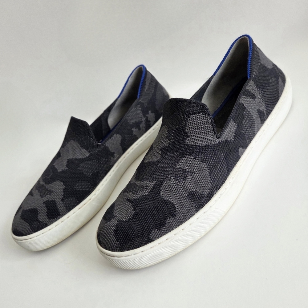 Rothy's Camo Pattern Slip-On Sneakers, Gray & Black  Size 9 - Picture 4 of 16